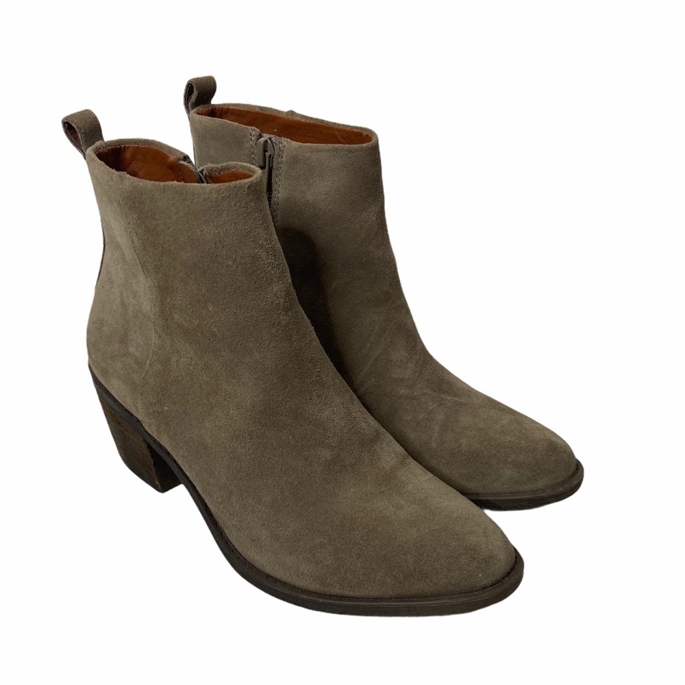 Lucky Brand Booties NATANIA Suede Almond Toe Ankle Boho